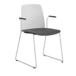 Stapelbar stol i plast med medar och armstöd - Choice